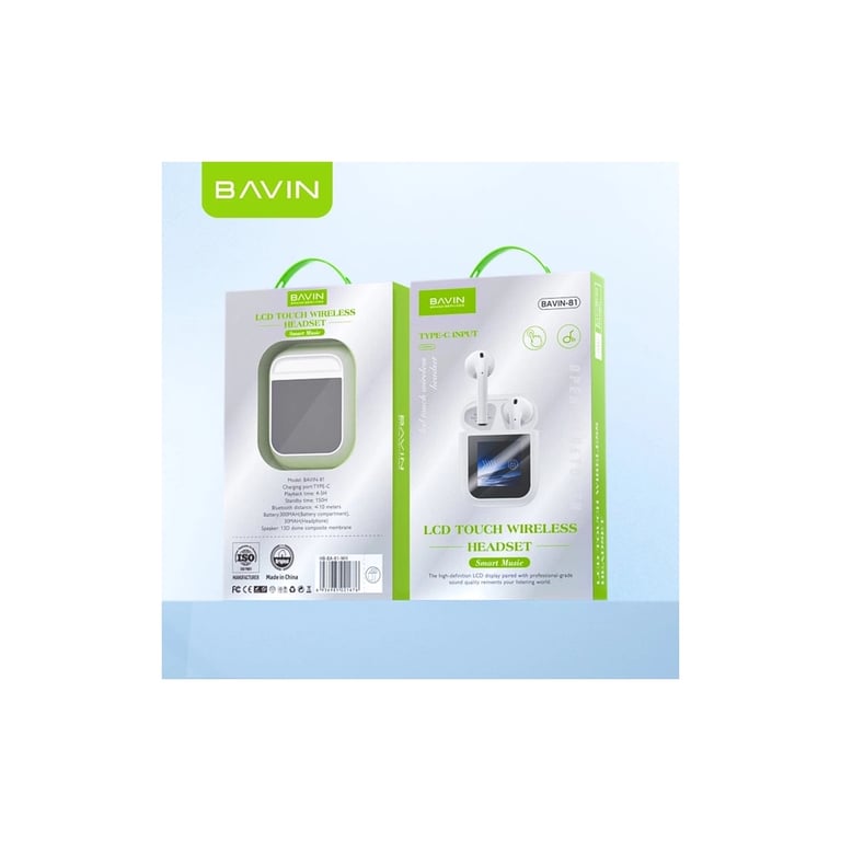 Навушники BAVIN BAVIN-81 Hi-Res LCD Tough White (HB-BA-81-WH) - фото 10