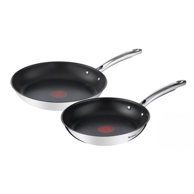 Набір сковорідок Tefal Duetto+, 2шт, 24/28см, нержавіюча сталь (G732S255) - фото 1