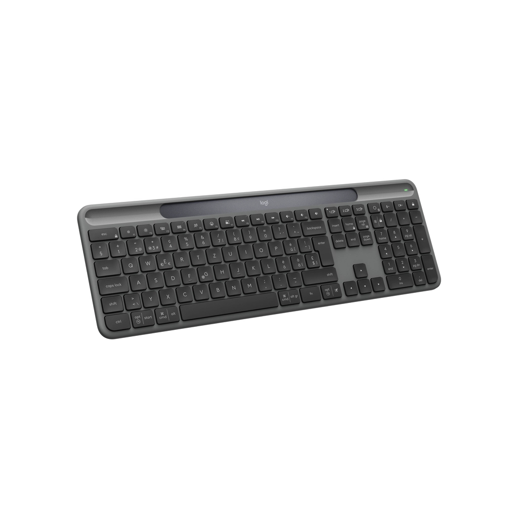 Клавіатура Logitech Slim Solar+ Bluetooth Graphite (920-013764) - фото 1 Клавіатура Logitech Slim Solar+ Bluetooth Graphite (920-013764) - фото 1