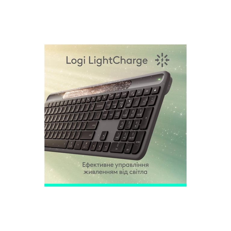 Клавіатура Logitech Slim Solar+ Bluetooth Graphite (920-013764) - фото 3