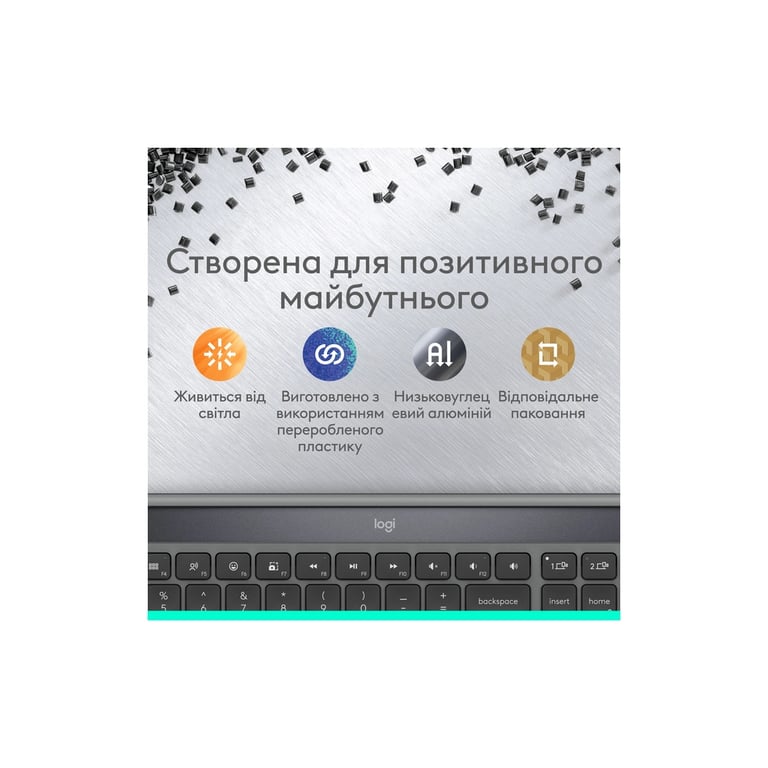 Клавіатура Logitech Slim Solar+ Bluetooth Graphite (920-013764) - фото 6