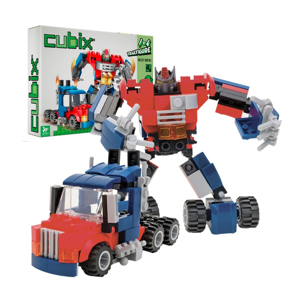 Конструктор Cubix Traxfigure 2-в-1, червоний/синій (39727/2) - фото 1 Конструктор Cubix Traxfigure 2-в-1, червоний/синій (39727/2) - фото 1