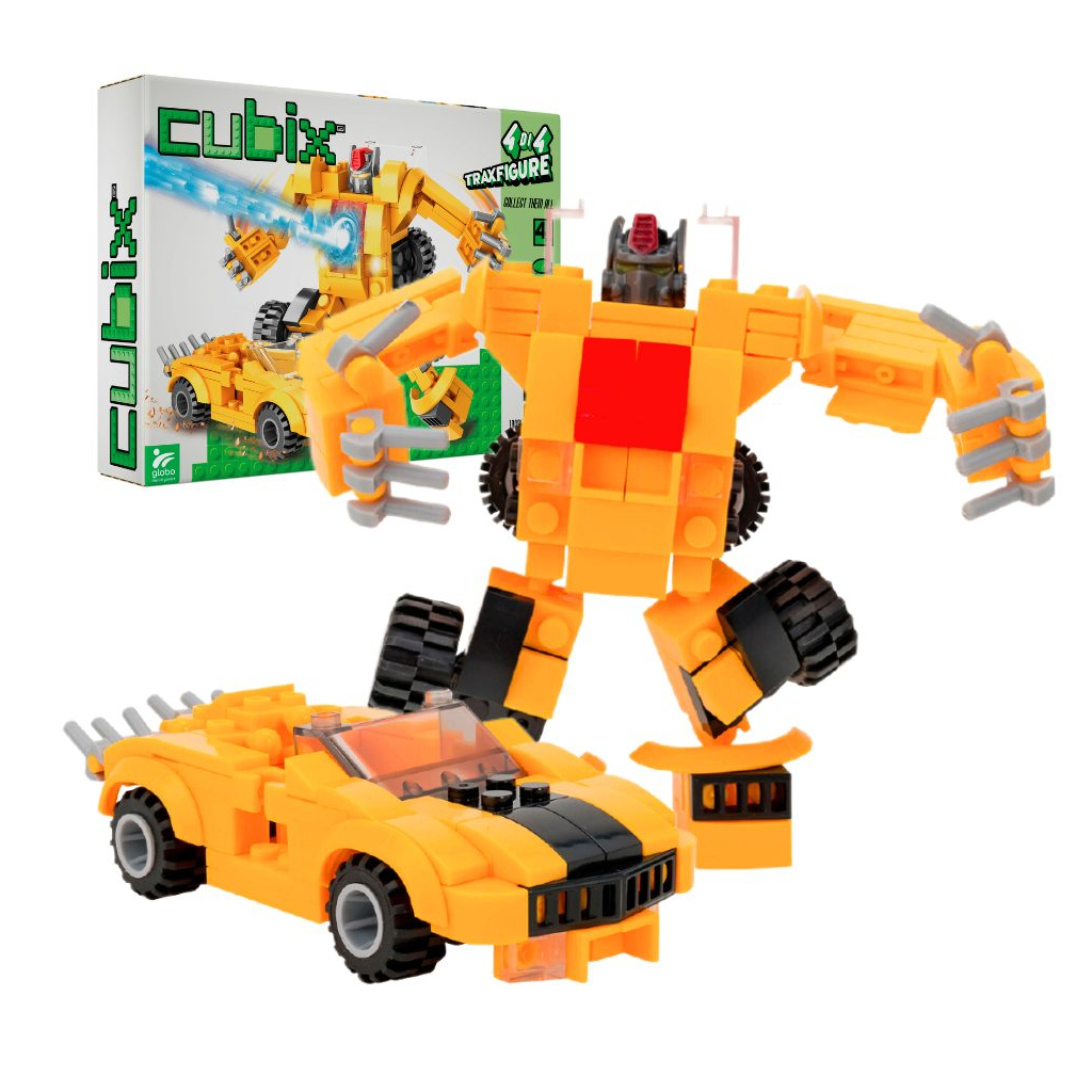 Конструктор Cubix Traxfigure 2-в-1, жовтий (39727/4) - фото 1 Конструктор Cubix Traxfigure 2-в-1, жовтий (39727/4) - фото 1