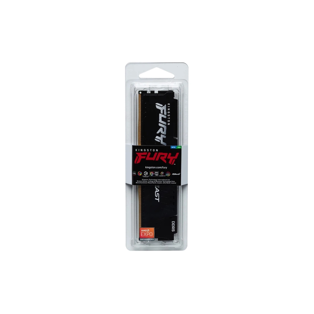 Модуль пам'яті для комп'ютера DDR5 8GB 6000 MHz Beast AM5 Black Fury (KF560C36BBE-8) - фото 4 Модуль пам'яті для комп'ютера DDR5 8GB 6000 MHz Beast AM5 Black Fury (KF560C36BBE-8) - фото 4