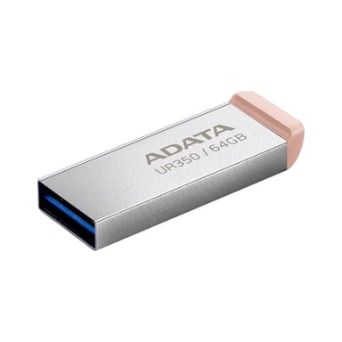 USB флеш накопичувач ADATA 64GB UR 350 Silver/Beige USB 3.2 (UR350-64G-RSR/BG) - фото 1