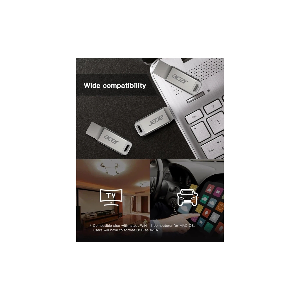 USB флеш накопичувач Acer 256GB UM310 Silver USB 3.2 (BL.9BWWA.583) - фото 4 USB флеш накопичувач Acer 256GB UM310 Silver USB 3.2 (BL.9BWWA.583) - фото 4
