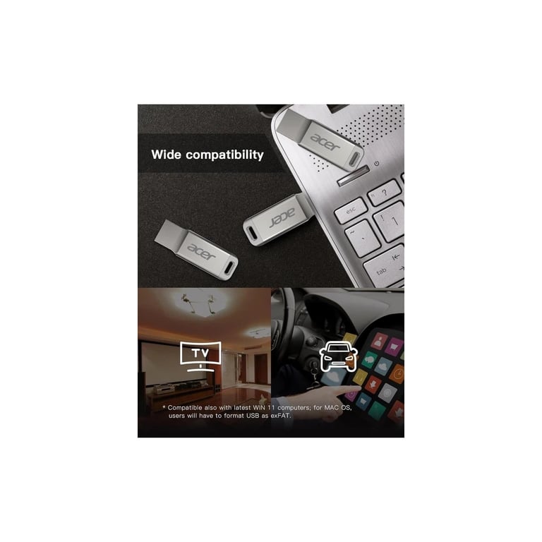 USB флеш накопичувач Acer 256GB UM310 Silver USB 3.2 (BL.9BWWA.583) - фото 4