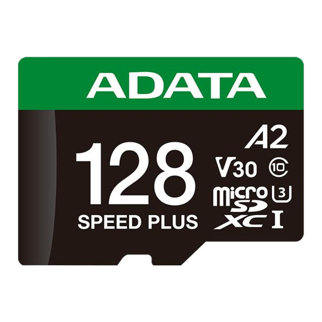 Карта пам'яті ADATA 128GB microSD class 10 UHS-I U3 V30 A2 Speed Plus (UD128GUI3V30A2SP-RA1) - фото 2 Карта пам'яті ADATA 128GB microSD class 10 UHS-I U3 V30 A2 Speed Plus (UD128GUI3V30A2SP-RA1) - фото 2