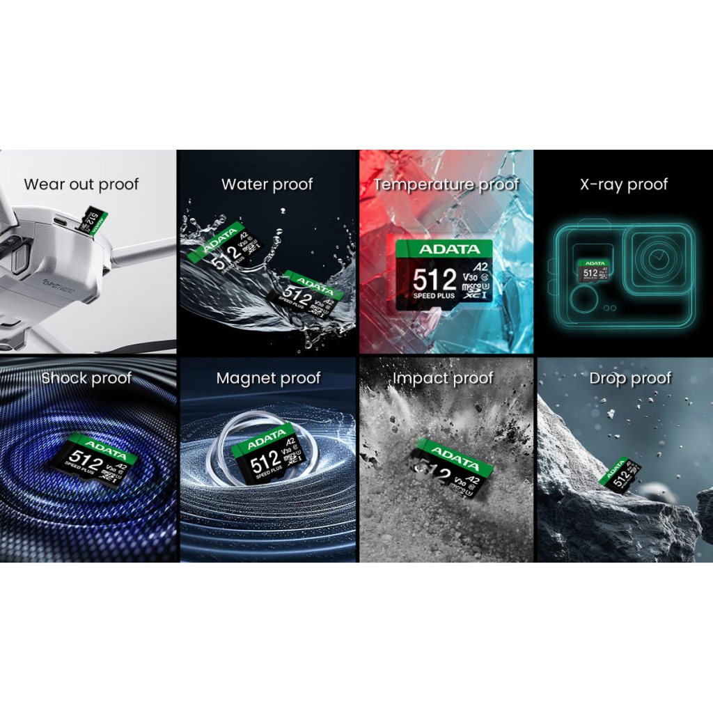 Карта пам'яті ADATA 128GB microSD class 10 UHS-I U3 V30 A2 Speed Plus (UD128GUI3V30A2SP-RA1) - фото 7 Карта пам'яті ADATA 128GB microSD class 10 UHS-I U3 V30 A2 Speed Plus (UD128GUI3V30A2SP-RA1) - фото 7