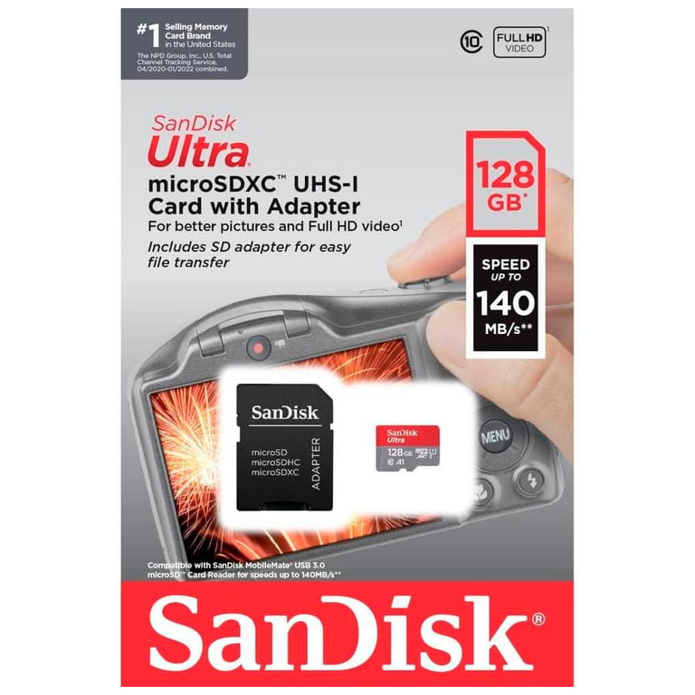 Карта пам'яті SanDisk 128GB microSD class 10 UHS-I A1 Ultra (SDSQUAB-128G-GN6IA) - фото 3