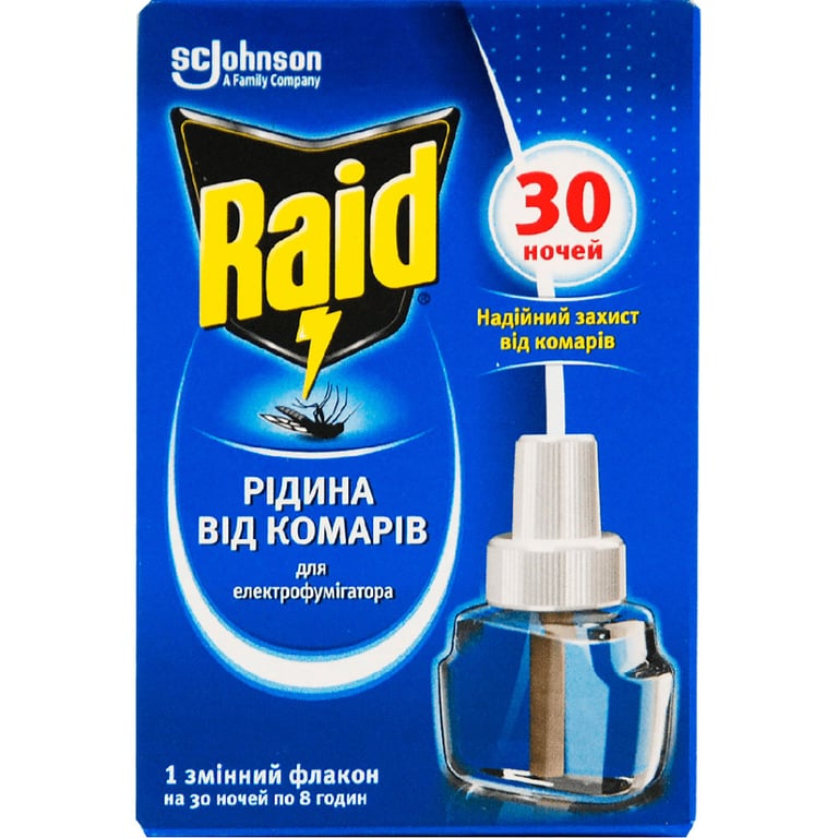 Рідина для фумігатора Raid Проти комарів 30 ночей (5000204343694) - фото 1