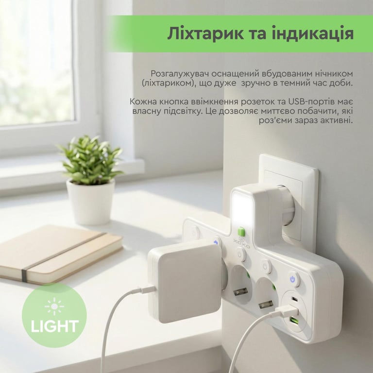 Мережевий фільтр живлення XoKo XK-SPW-4-2-1-WH - фото 10