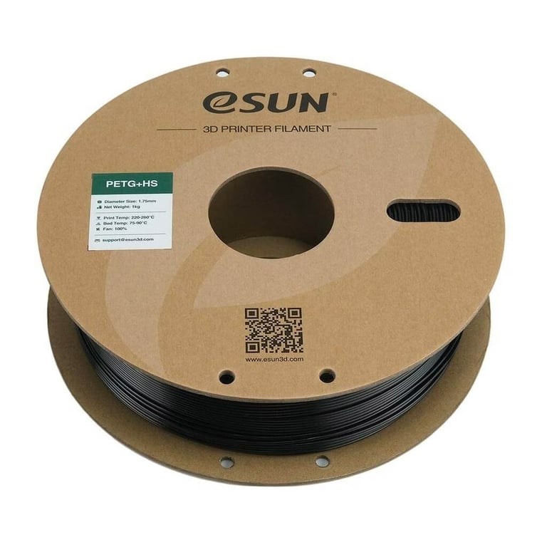 Пластик для 3D-принтера eSUN ePETG+HIGH SPEED 1,75mm 1kg SOLID BLACK (EPETG+HS-P175SB1) - фото 3