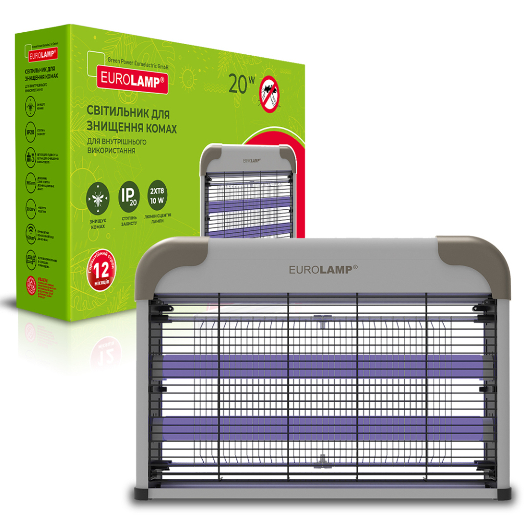 Інсектицидна лампа Eurolamp Для внутрішнього використання 20W 220V IP20 (MK-20(FLUOR)new) (4262380667075) - фото 2 Інсектицидна лампа Eurolamp Для внутрішнього використання 20W 220V IP20 (MK-20(FLUOR)new) (4262380667075) - фото 2