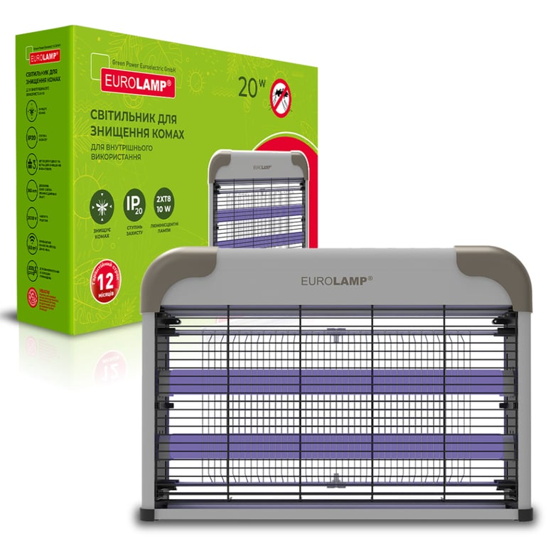 Інсектицидна лампа Eurolamp Для внутрішнього використання 20W 220V IP20 (MK-20(FLUOR)new) (4262380667075) - фото 2
