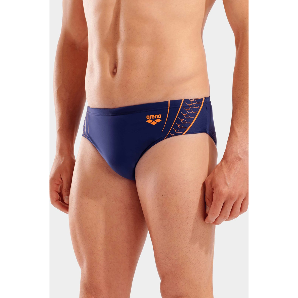 Плавки Arena Double Graphic Swim Briefs 010951-705 темно-синій, помаранчевий 110 (3468337766285) - фото 3 Плавки Arena Double Graphic Swim Briefs 010951-705 темно-синій, помаранчевий 110 (3468337766285) - фото 3