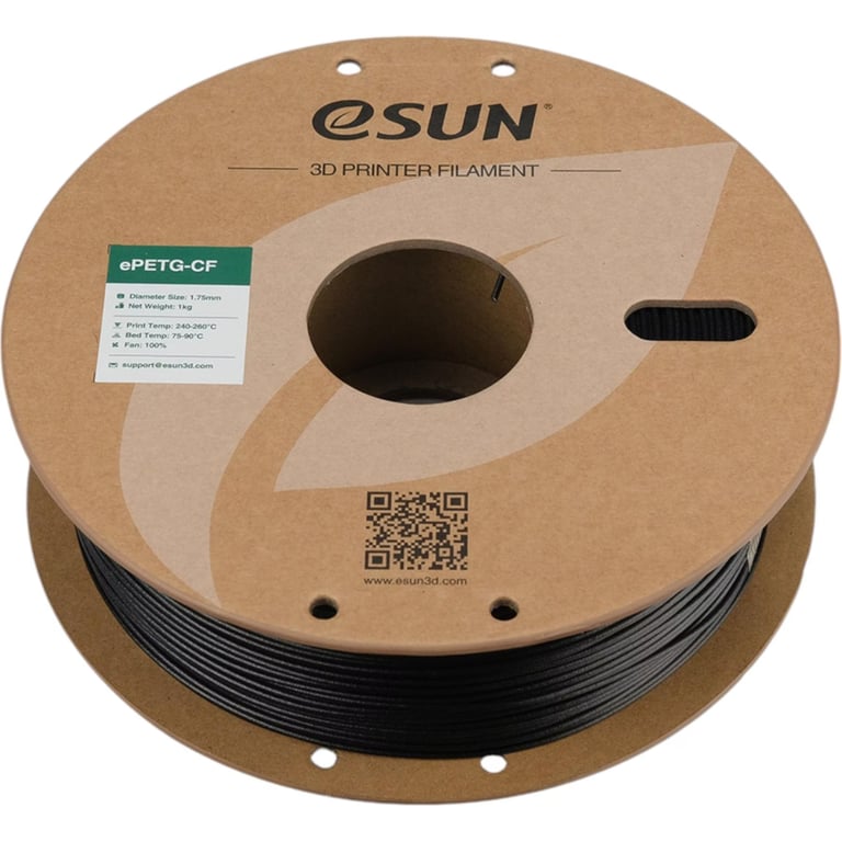 Пластик для 3D-принтера eSUN ePETG-CF 1,75mm 1kg BLACK (EPETG-CF-P175B1) - фото 3