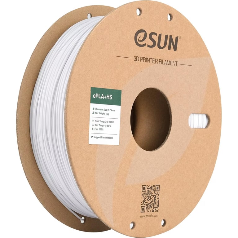 Пластик для 3D-принтера eSUN ePLA+HS, 1,75мм, 1кг, cold white (EPLA+HS-P175CW1) - фото 1