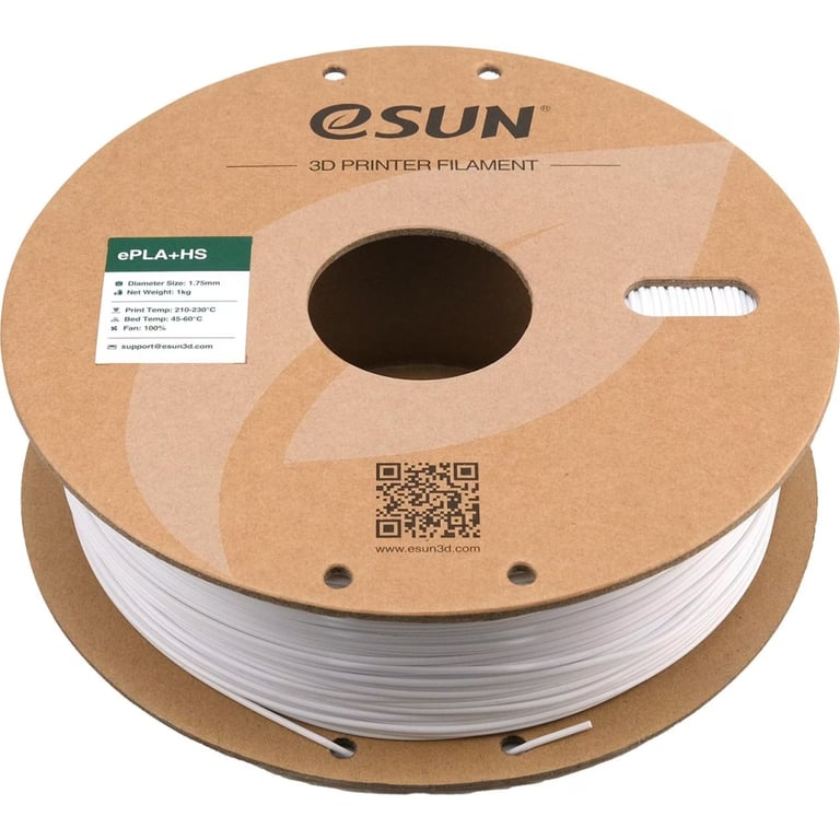 Пластик для 3D-принтера eSUN ePLA+HS, 1,75мм, 1кг, cold white (EPLA+HS-P175CW1) - фото 3