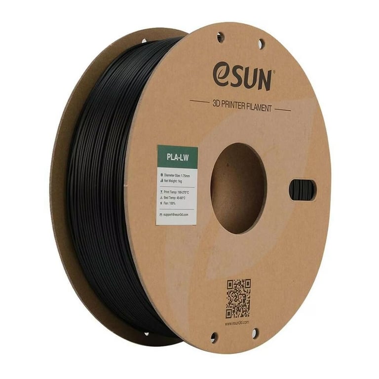 Пластик для 3D-принтера eSUN PLA LW 1,75mm 1kg BLACK (PLA-LW175B1P1) - фото 1