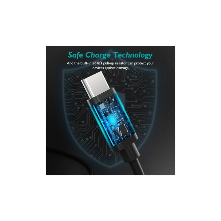 Дата кабель USB 2.0 AM to USB-C 3.0m 18W PVC black Choetech (AC0004-BK) - фото 4