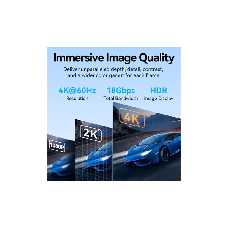 Кабель мультимедійний HDMI M to HDMI M 0.5m V2.0 4K60Hz braided zinc alloy black Vention (ALMBD) - фото 8