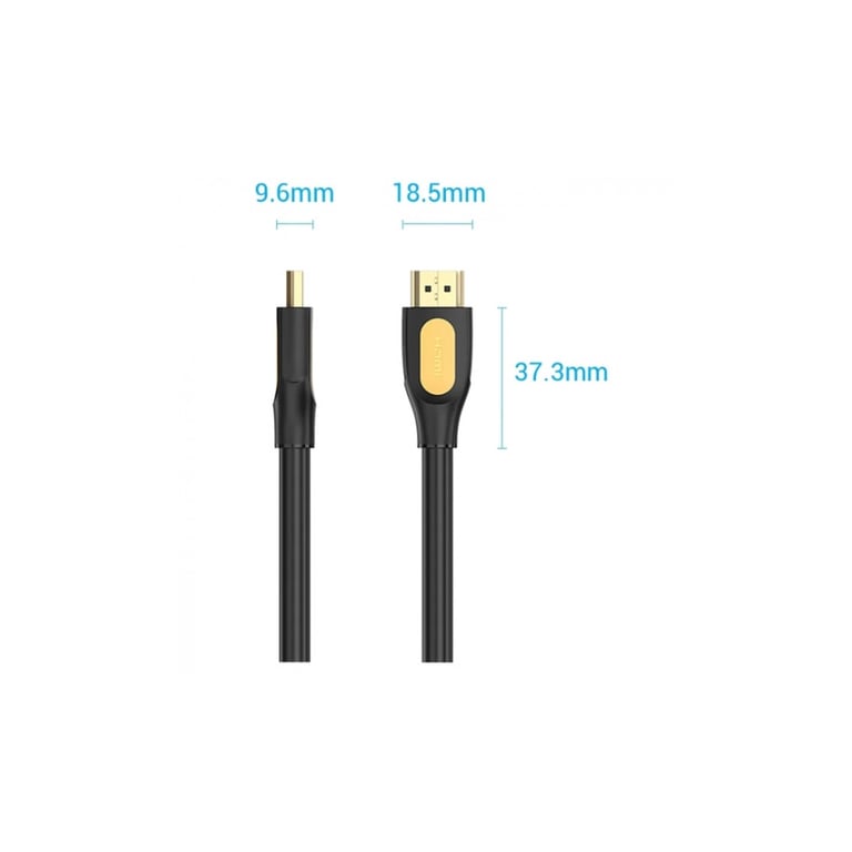 Кабель мультимедійний HDMI M to HDMI M 3.0m V2.0 4K60Hz PVC black Vention (ALIBI) - фото 2