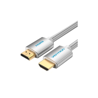 Кабель мультимедійний HDMI M to HDMI M 5.0m V2.1 4K60Hz braided aluminum alloy gray Vention (AABIJ) - фото 1