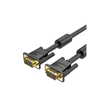 Кабель мультимедійний VGA M to VGA M 1.0m ferrite black Vention (DAEBF) - фото 1