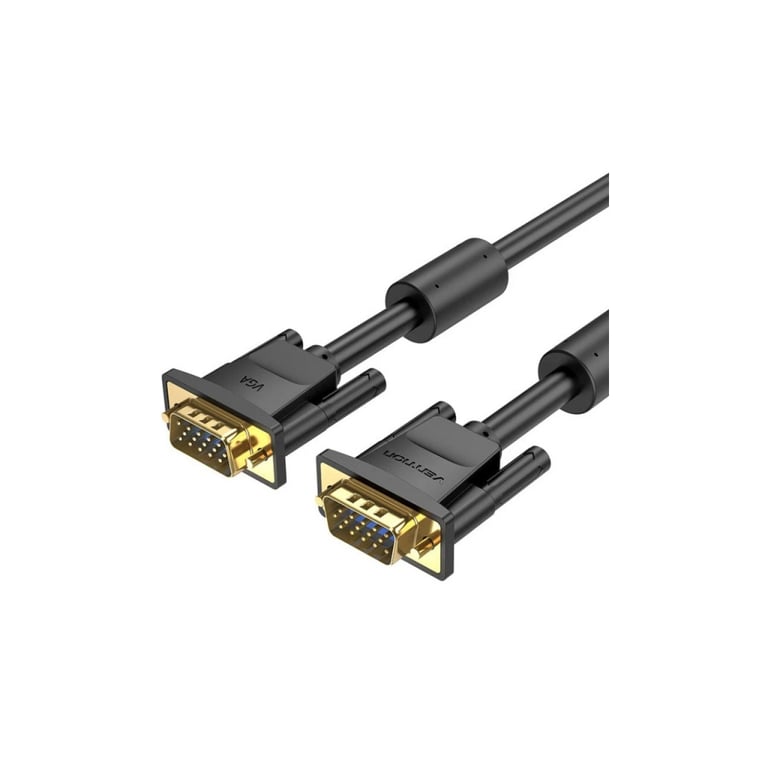 Кабель мультимедійний VGA M to VGA M 1.0m ferrite black Vention (DAEBF) - фото 1
