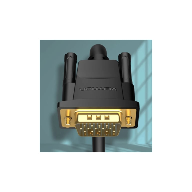 Кабель мультимедійний VGA M to VGA M 1.0m ferrite black Vention (DAEBF) - фото 5