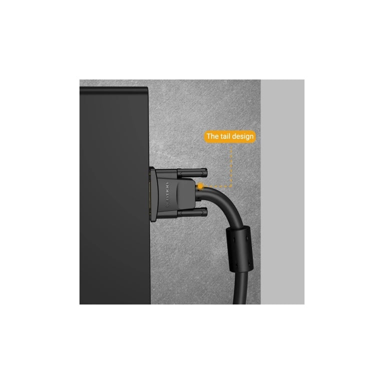 Кабель мультимедійний VGA M to VGA M 1.0m ferrite black Vention (DAEBF) - фото 6