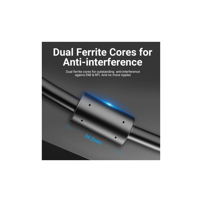 Кабель мультимедійний VGA M to VGA M 1.0m ferrite black Vention (DAEBF) - фото 8