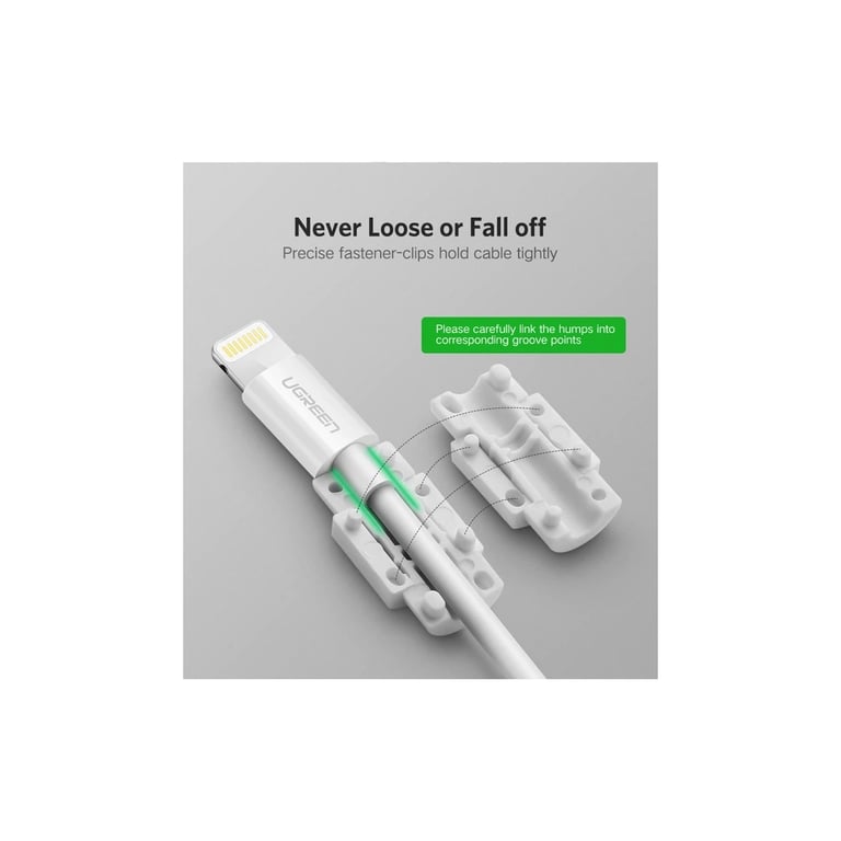 Тримач для кабелю Ugreen LP127 Charging Cable Protector White (40705) - фото 4
