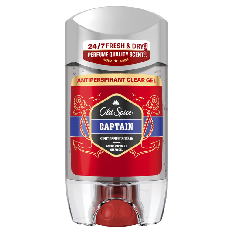 Антиперспірант Old Spice Captain Прозорий гелевий 70 мл (8006530030397)