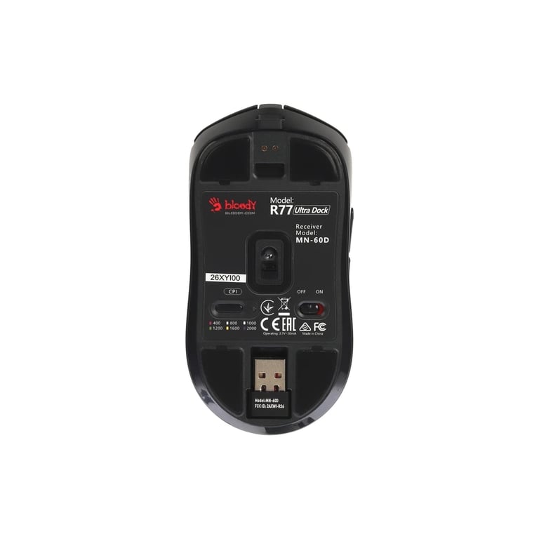 Мишка A4Tech Bloody R77 Ultra Wireless Dock Black (4711421003575) - фото 5