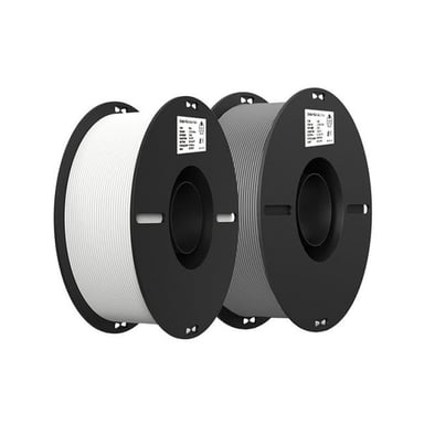 Пластик для 3D-принтера Creality Ender PLA 1.75мм, 2x1кг, white+grey (3301010365) - фото 1
