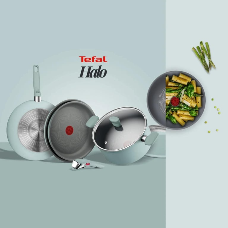 Сковорода Tefal Halo EUCALYPTUS, 28см, алюміній, бакеліт, сірий (G0160602) - фото 2