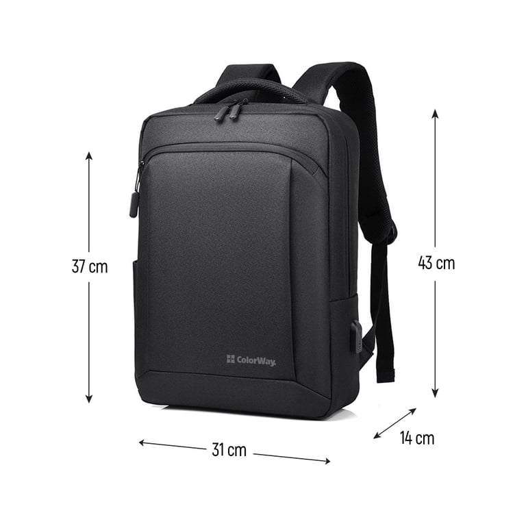 Рюкзак для ноутбука ColorWay Practical 17.3" Black (CW-BPP173-BK) - фото 2