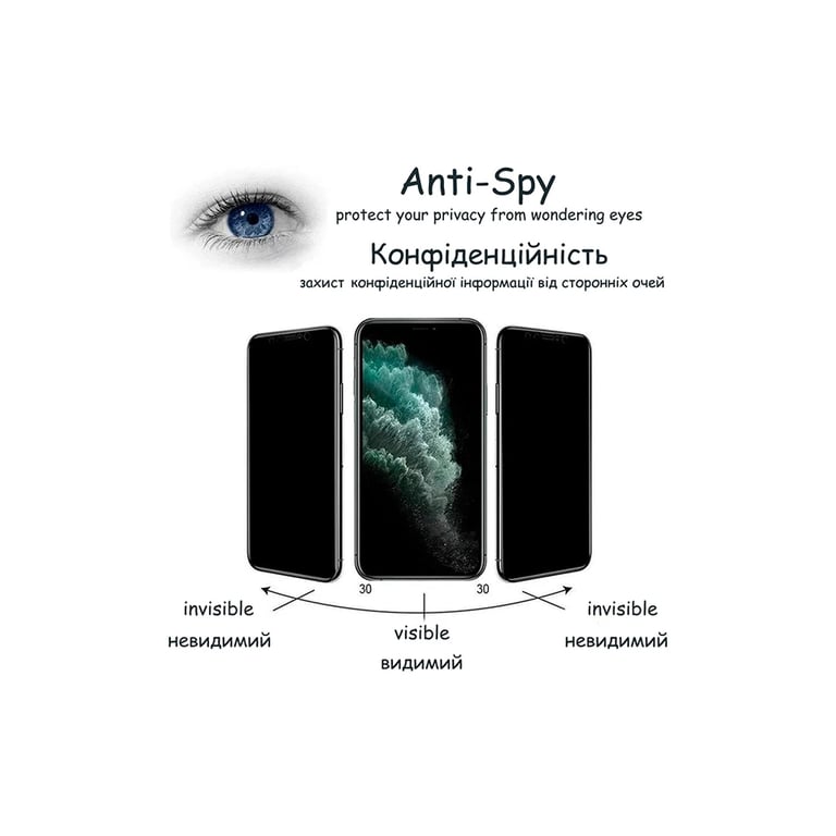 Скло захисне Drobak Apple iPhone 17e Matte Ceramics Anty Spy (151520) - фото 5