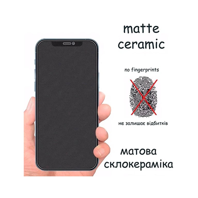 Скло захисне Drobak Apple iPhone 17e Matte Ceramics Anty Spy (151520) - фото 6
