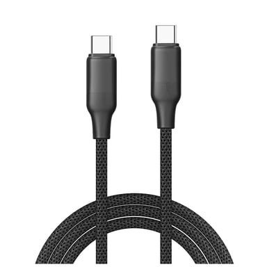 Дата кабель USB-C to USB-C 1.0m 3A 60W TPE embossed black ColorWay (CW-CBPDCC101-BK) - фото 1