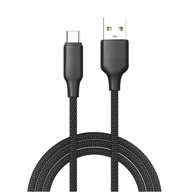 Дата кабель USB 2.0 AM to USB-C 2.0m 3A TPE embossed black ColorWay (CW-CBUC102-BK) - фото 1