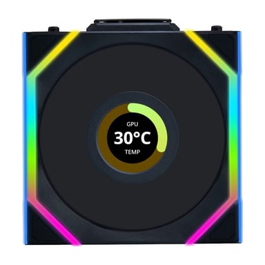 Кулер до корпусу Lian Li UNI Fan SL WIRELESS LCD 120-1, Black (G99.12SLLCD1W1B.00) - фото 1