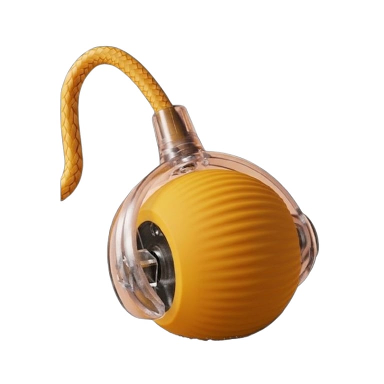 Іграшка для котів Me&Pet Інтерактивний м’яч з мотузкою жовтий (NMP-47Y)