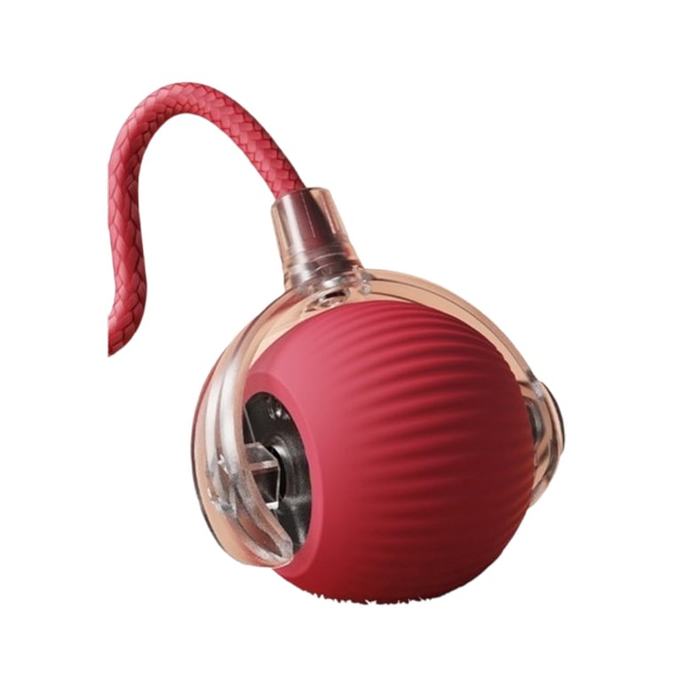 Іграшка для котів Me&Pet Інтерактивний м’яч з мотузкою червоний (NMP-47R)