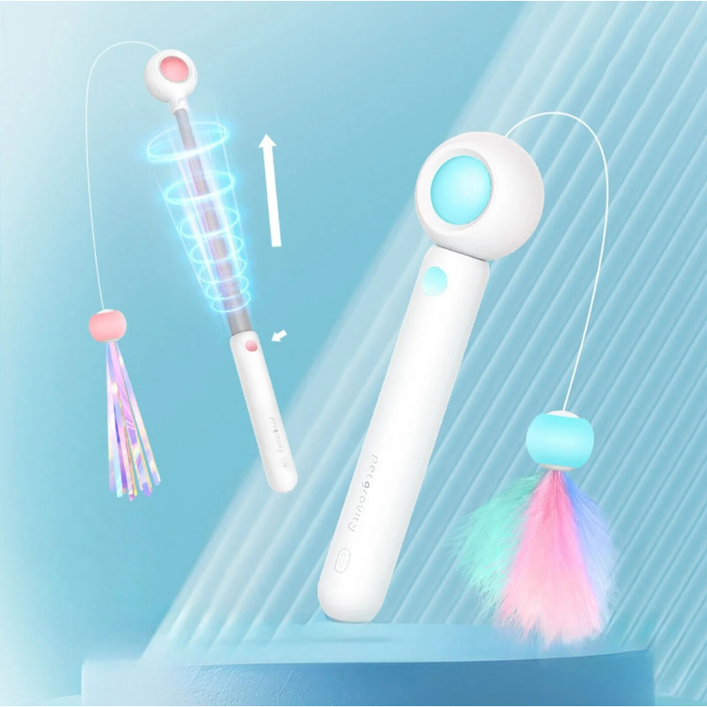 Іграшка для котів Petgravity Інтерактивна висувна вудочка з лазером блакитна (PG-CT053B) - фото 6 Іграшка для котів Petgravity Інтерактивна висувна вудочка з лазером блакитна (PG-CT053B) - фото 6