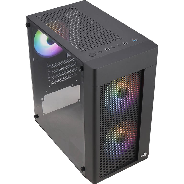 Корпус для ПК AeroCool Hexform-G-BK-v2 Black 600W (ACCX-PV38004.11) - фото 3