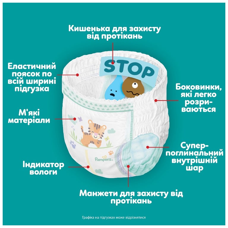 Підгузки Pampers Active Baby Pants Розмір 7 (15+ кг) 108 шт (8006530305747) - фото 3