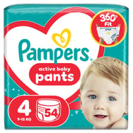 Підгузки Pampers Active Baby Pants Розмір 4 (9-15 кг) 54 шт (8006530316668) - фото 1